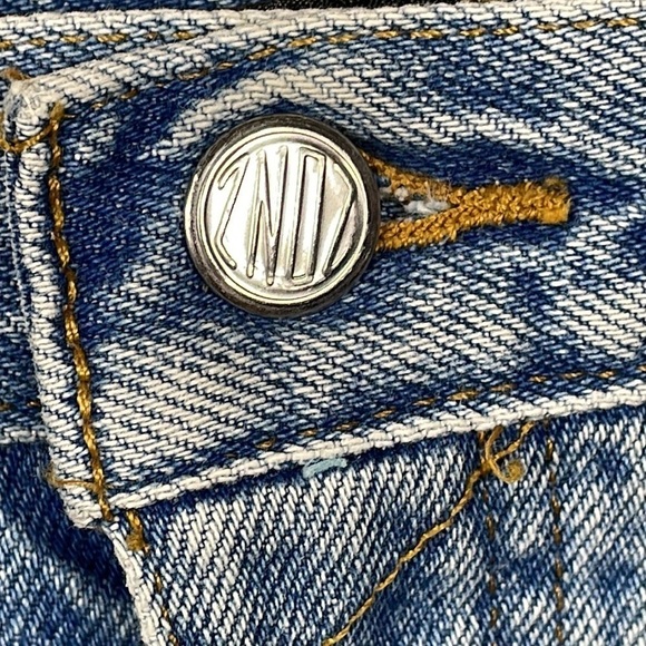 Rare Vintage Zonz High Rise Mom Jeans Rigid Denim Wide Leg Sz 11 - Picture 5 of 13